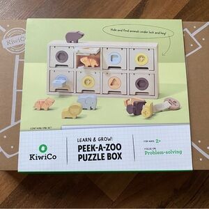 Montessori Kiwi Co. Peek-a-Zoo Puzzle Box - excellent condition